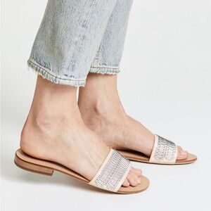 Kendall + Kylie Kennedy Slides; color Nude; size 7.5